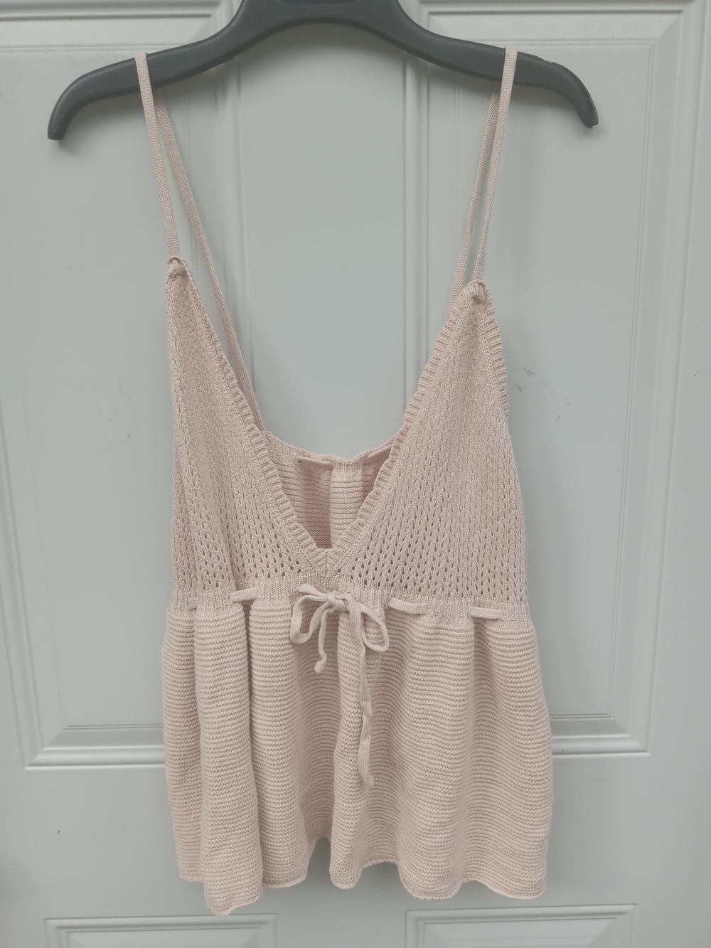 Knit Camisole Top Tan Soft Adjustable Size M/L